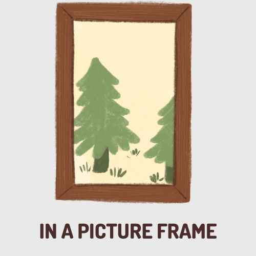 In a picture frame