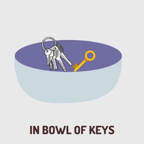 In a bowl of keys